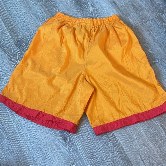 Vintage 90s Nike Orange and red Athletic Shorts with Red Trim - Picture 6 of 8